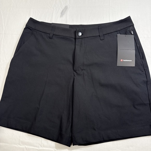 Lululemon ABC Classic-Fit Short 7" *Warpstreme  BlK Chino Athleisure MEN 32 NWT - Picture 1 of 5
